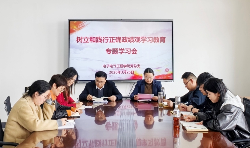电子电气工程学院党总支召开树立和践行正确政绩观学习教育专题学习会