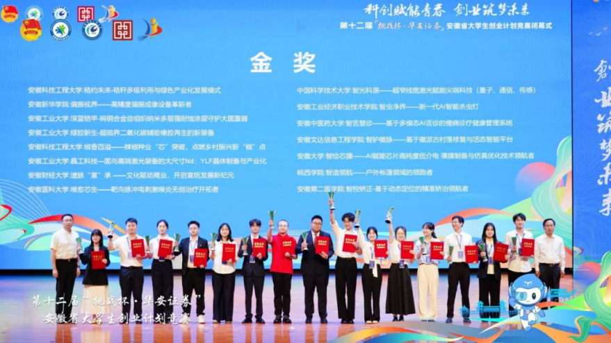 1金3银12铜 我校在第十二届“挑战杯”安徽省大学生创业计划竞赛中斩获佳绩